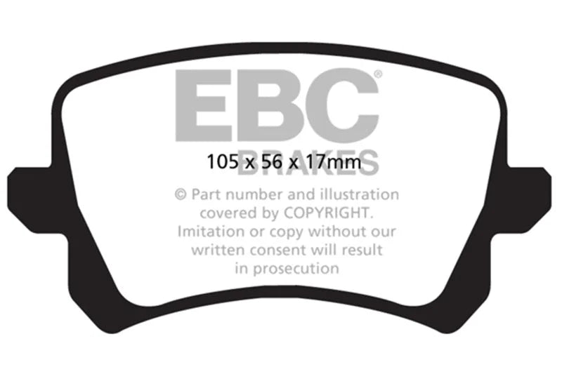 EBC 12-17 Volkswagen CC Bluestuff Rear Brake Pads - Main Product View