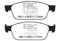 Load image into Gallery viewer, EBC 12-18 Ford Focus ST Bluestuff Front Brake Pads - Side View