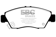 Load image into Gallery viewer, EBC 12 Acura ILX 1.5 Hybrid Redstuff Front Brake Pads - Main Product View