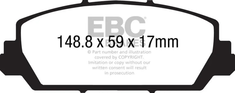 EBC 12+ Acura RDX 3.5 Greenstuff Front Brake Pads - Main Product View