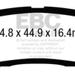 Load image into Gallery viewer, EBC 12+ Cadillac ATS 2.0 Turbo Redstuff Rear Brake Pads - Side View