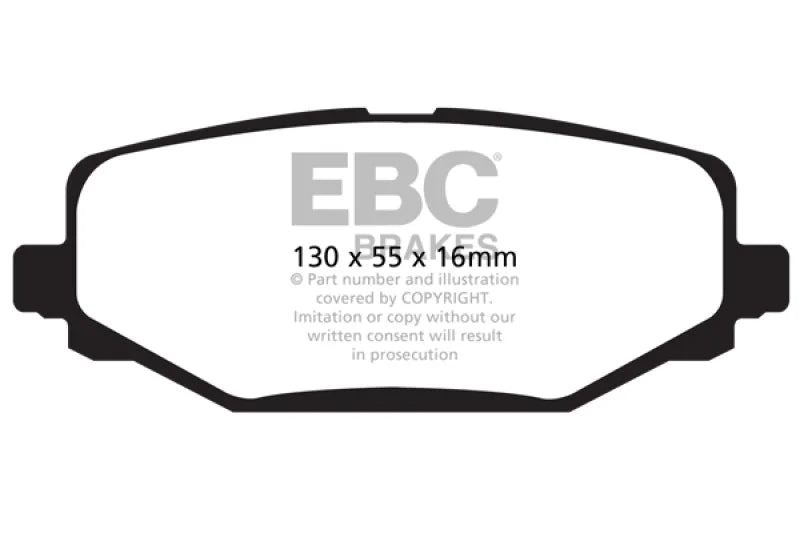 EBC 12+ Chrysler Town & Country 3.6 Greenstuff Rear Brake Pads - Main Product View