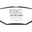 Load image into Gallery viewer, EBC 12+ Chrysler Town &amp; Country 3.6 Ultimax2 Rear Brake Pads - Side View