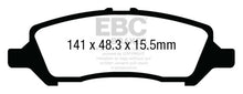 Load image into Gallery viewer, EBC 12+ Dodge Dart 1.4 Turbo Yellowstuff Rear Brake Pads - Main Product View