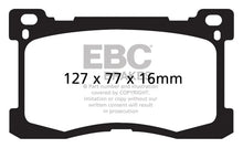 Load image into Gallery viewer, EBC 12+ Hyundai Equus 5.0 Yellowstuff Front Brake Pads - Main Product View