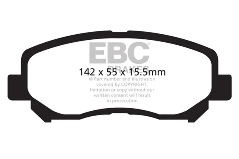 EBC 12+ Mazda CX-5 2 Greenstuff Front Brake Pads - Main Product View