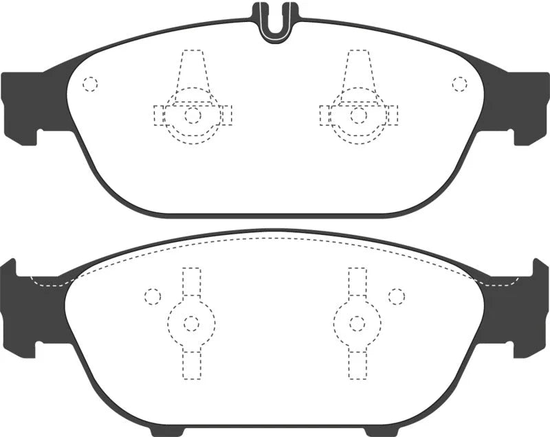 EBC 12+ Mercedes-Benz E550 4.6 Twin Turbo Coupe Yellowstuff Front Brake Pads - Main Product View