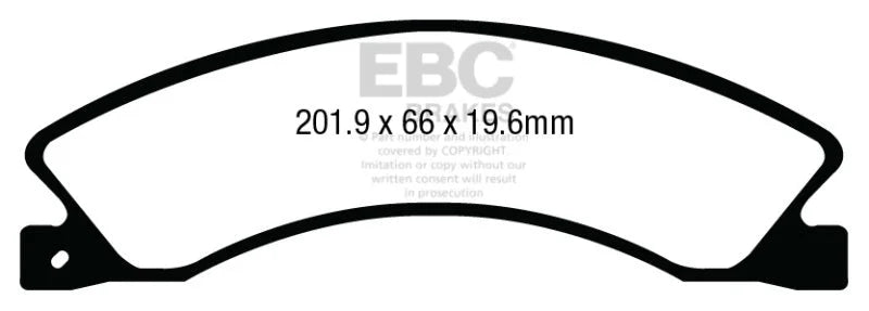 EBC 12+ Nissan NV 1500 Greenstuff Rear Brake Pads - Main Product View