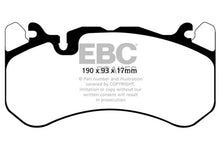 Load image into Gallery viewer, EBC 13-14 Audi RS7 4.0TT (w/Cast Iron Rotors &amp; Trapezoid Weights) Bluestuff Front Brake Pads - Main Product View