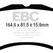 Load image into Gallery viewer, EBC 13-14 Ford Mustang GT500 Bluestuff Front Brake Pads - Side View