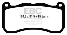 Load image into Gallery viewer, EBC 13-14 Ford Mustang GT500 Bluestuff Front Brake Pads - Side View