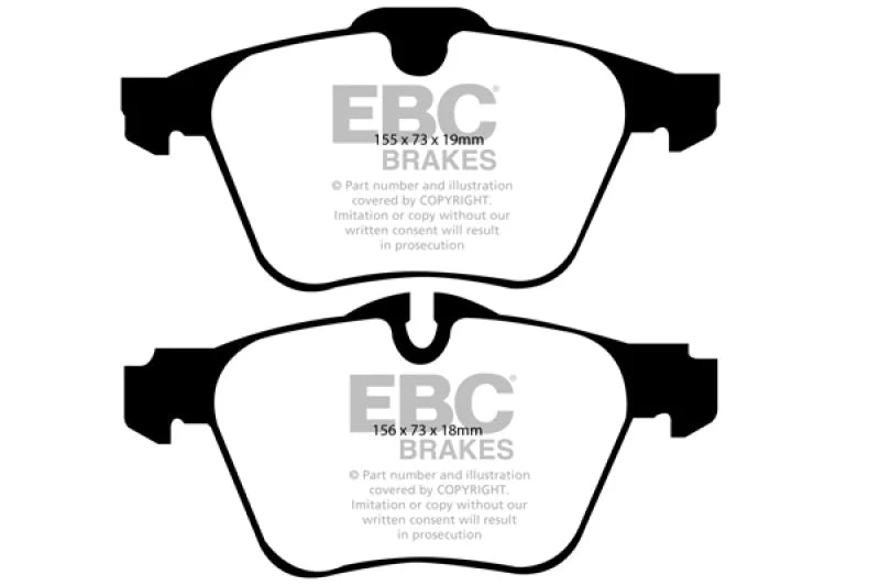 EBC 13-15 Jaguar XF 3.0 Supercharged Yellowstuff Front Brake Pads - Main Product View