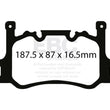 Load image into Gallery viewer, EBC 13-15 Porsche 911 (991) GT3 3.8L (Cast Iron Rotor Only) Bluestuff Rear Brake Pads - Main Product View