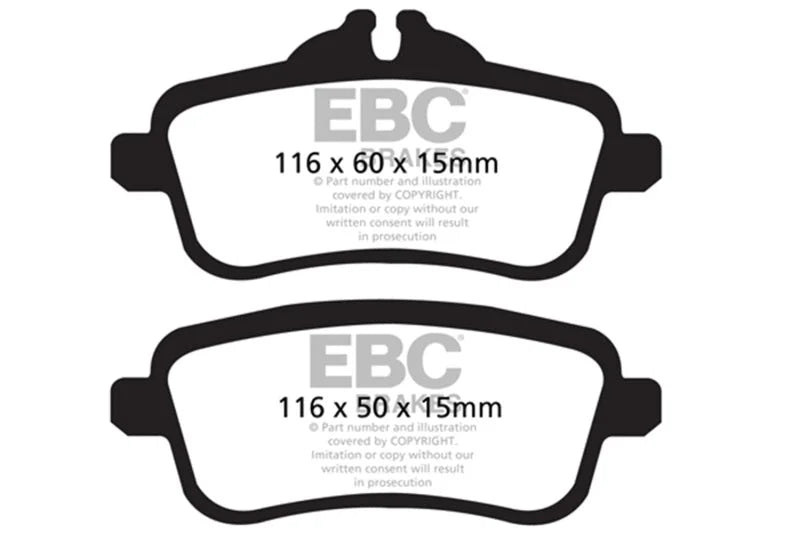 EBC 13-16 Mercedes-Benz GL350 3.0 TD Ultimax2 Rear Brake Pads - Main Product View