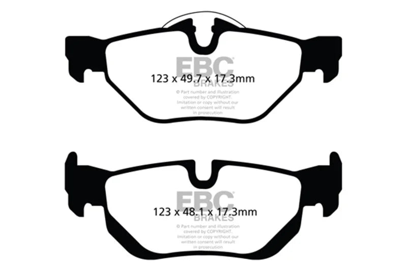 EBC 13+ BMW X1 2.0 Turbo (28i) Greenstuff Rear Brake Pads - Main Product View