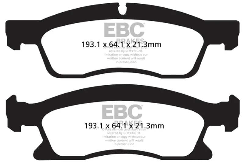 EBC 13+ Dodge Durango 5.7 Greenstuff Front Brake Pads - Main Product View