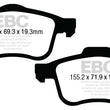 Load image into Gallery viewer, EBC 13+ Fiat 500L 1.4 Turbo Greenstuff Front Brake Pads - Main Product View