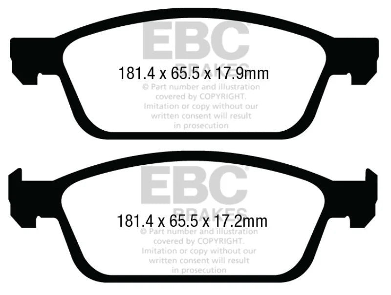 EBC 13+ Ford Escape 1.6 Turbo 4WD Yellowstuff Front Brake Pads - Main Product View