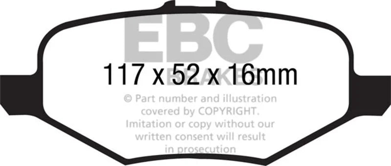 EBC 13+ Ford Explorer 3.5 Twin Turbo 4WD Greenstuff Rear Brake Pads - Main Product View