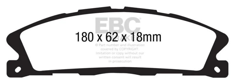 EBC 13+ Ford Flex 3.5 Greenstuff Front Brake Pads - Main Product View