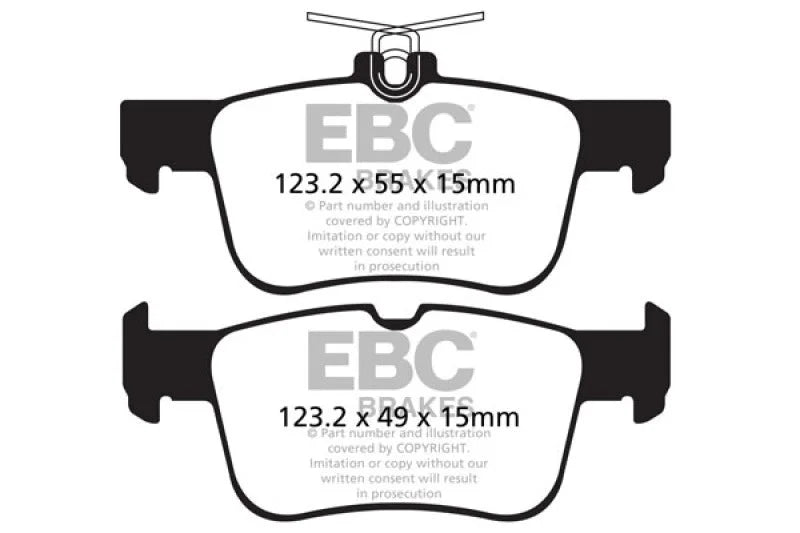 EBC 13+ Ford Fusion 1.6 Turbo Ultimax2 Rear Brake Pads - Main Product View
