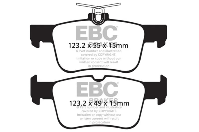 EBC 13+ Ford Fusion 1.6 Turbo Yellowstuff Rear Brake Pads - Main Product View
