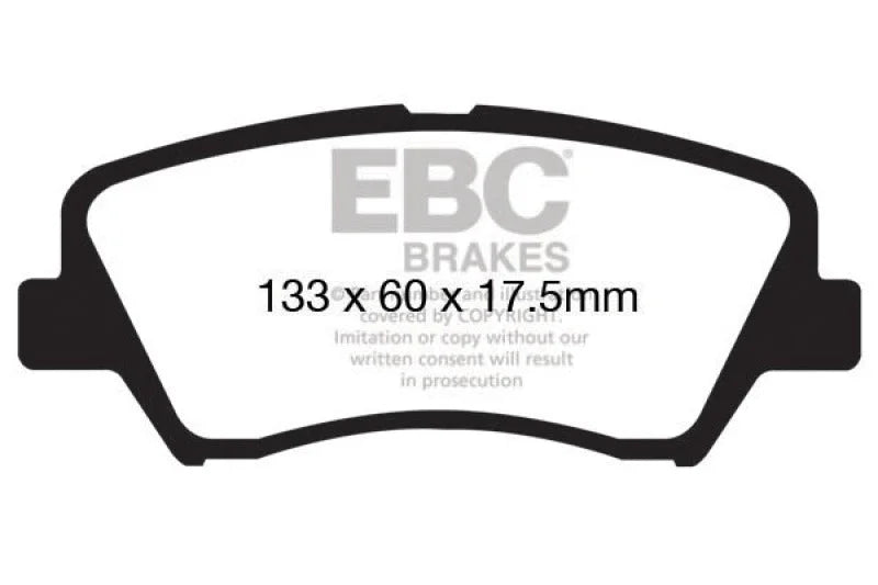 EBC 13+ Hyundai Elantra 1.8 Greenstuff Front Brake Pads - Main Product View