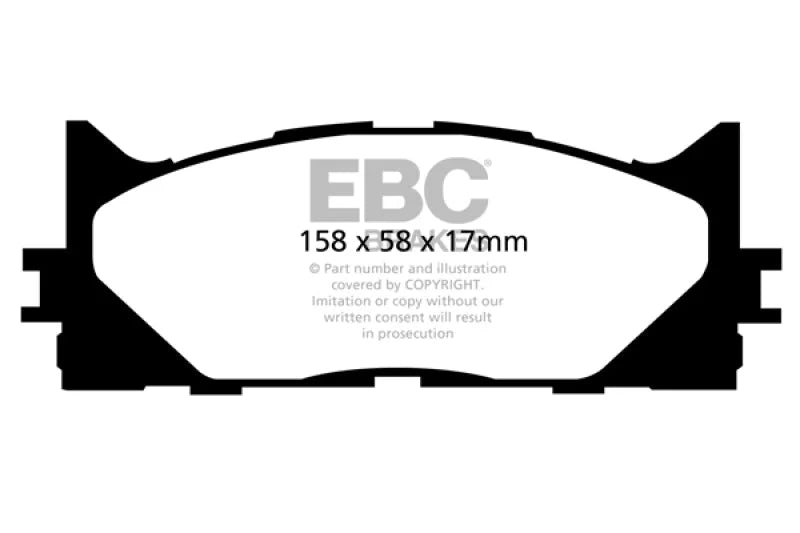 EBC 13+ Lexus ES300h 2.5 Hybrid Redstuff Front Brake Pads - Main Product View