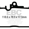 Load image into Gallery viewer, EBC 13+ Lexus GS350 3.5 F-Sport RWD Redstuff Front Brake Pads - Side View