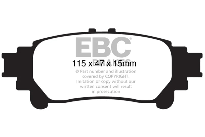 EBC 13+ Lexus GS350 3.5 RWD Greenstuff Rear Brake Pads - Main Product View