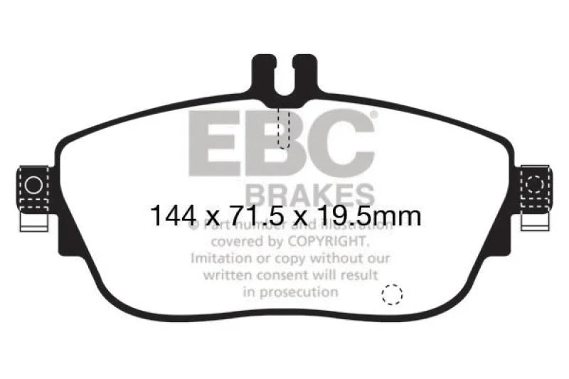 EBC 13+ Mercedes-Benz CLA250 2.0 Turbo Greenstuff Front Brake Pads - Main Product View