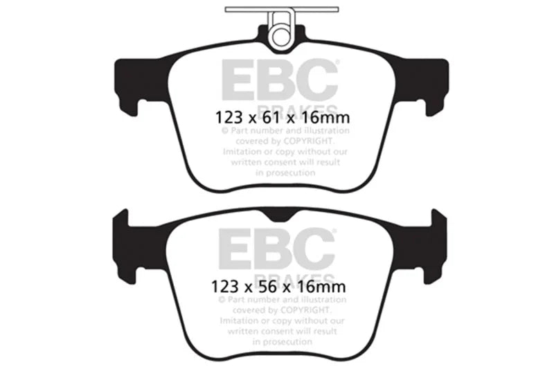 EBC 14-20 Audi S3 2.0 Turbo Yellowstuff Rear Brake Pads - Main Product View