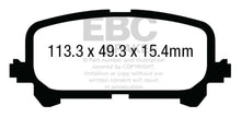 Load image into Gallery viewer, EBC 14+ Acura MDX 3.5 Greenstuff Rear Brake Pads - Side View