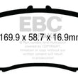 Load image into Gallery viewer, EBC 14+ Acura MDX 3.5 Ultimax2 Front Brake Pads - Side View