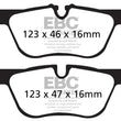 Load image into Gallery viewer, EBC 14+ BMW 228 Coupe 2.0 Turbo ATE calipers Ultimax2 Rear Brake Pads - Side View