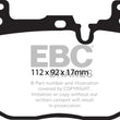 Load image into Gallery viewer, EBC 14+ BMW 228 Coupe 2.0 Turbo Brembo calipers Greenstuff Front Brake Pads - Side View