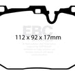 Load image into Gallery viewer, EBC 14+ BMW M3 3.0 Twin Turbo (F80) Redstuff Front Brake Pads - Main Product View