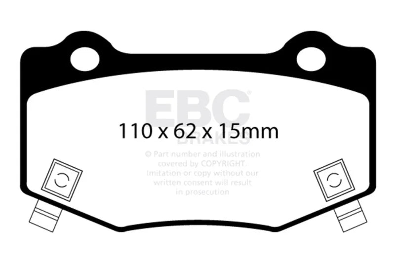 EBC 14+ Chevrolet Corvette Stingray (C7) 6.2 Bluestuff Rear Brake Pads - Main Product View