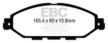Load image into Gallery viewer, EBC 14+ Infiniti QX60 3.5 Greenstuff Front Brake Pads - Side View