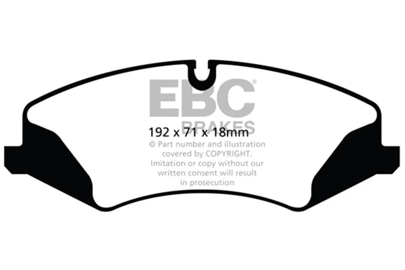 EBC 14+ Land Rover LR4 3.0 Supercharged Greenstuff Front Brake Pads - Main Product View