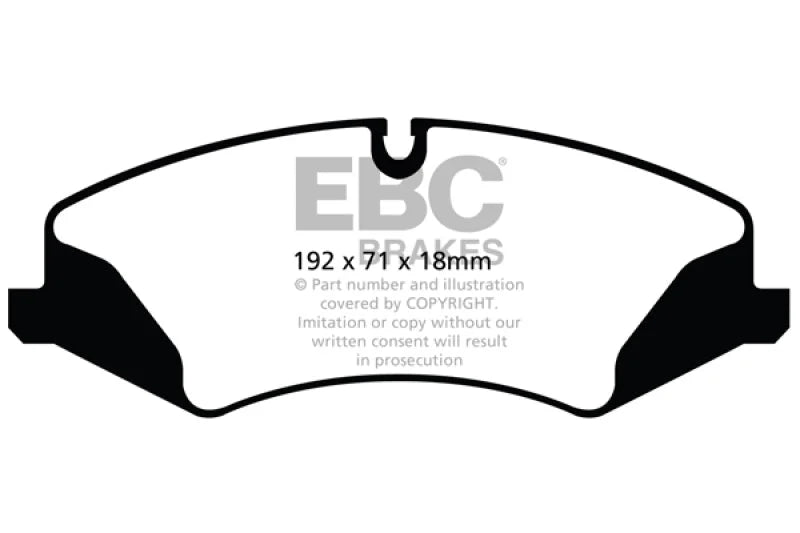 EBC 14+ Land Rover LR4 3.0 Supercharged Yellowstuff Front Brake Pads - Main Product View