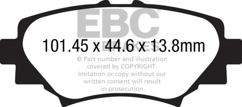 EBC 14+ Mazda 3 2.0 (Japan Build) Greenstuff Rear Brake Pads - Main Product View