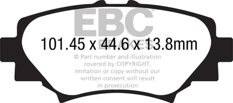EBC 14+ Mazda 3 2.0 (Japan Build) Redstuff Rear Brake Pads - Main Product View