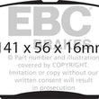 Load image into Gallery viewer, EBC 14+ Mazda 3 2.0 (Japan Build) Yellowstuff Front Brake Pads - Side View