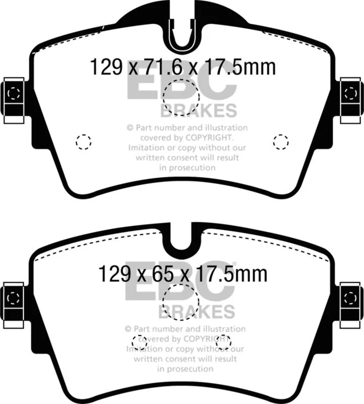 EBC 14+ Mini Hardtop 2.0 Turbo Cooper S Greenstuff Front Brake Pads - Main Product View