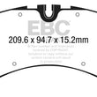 Load image into Gallery viewer, EBC 14+ Porsche Macan (Cast Iron Rotors only) 3.0 Twin Turbo Yellowstuff Front Brake Pads - Main Product View