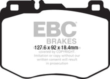 Load image into Gallery viewer, EBC 15-16 Mercedes-Benz C400 (W205) 3.0 Twin Turbo 4-Matic Yellowstuff Front Brake Pads - Main Product View