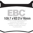 Load image into Gallery viewer, EBC 15-17 Ford Mustang Shelby GT350/GT350R Yellowstuff Rear Brake Pads - Main Product View