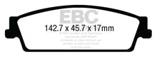 Load image into Gallery viewer, EBC 15+ Cadillac Escalade 6.2 2WD Ultimax2 Rear Brake Pads - Main Product View