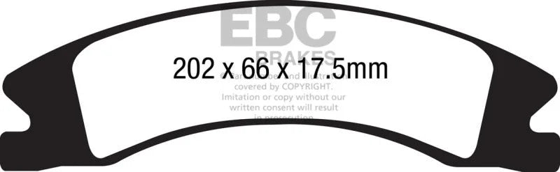 EBC 15+ Cadillac Escalade Ext/Esv 6.2 2WD Ultimax2 Front Brake Pads - Main Product View